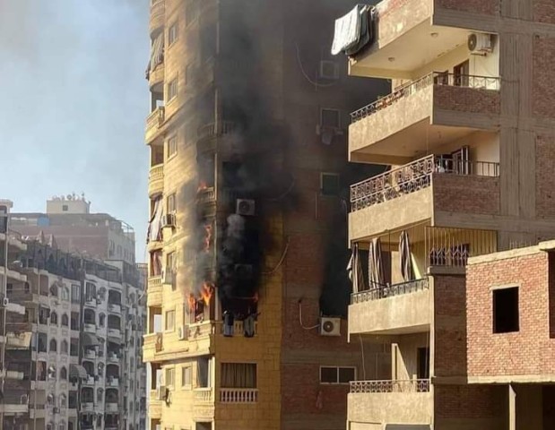 حريق حلوان