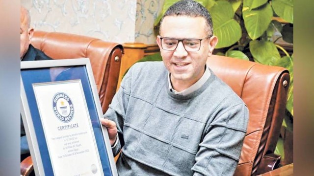 تكريم مغامر مصري حقق رقمين في «جينيس»