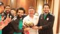 منتخب مصر يحتفل بــ محمد...