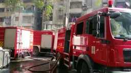 حريق ضخم يلتهم طابق كامل...