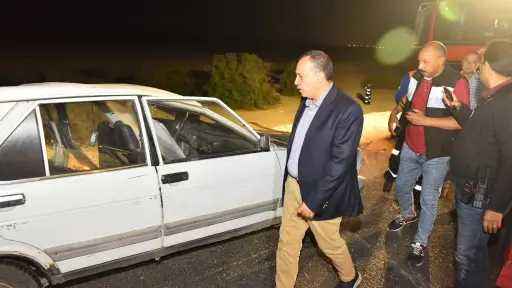 محافظ أسيوط يتفقد موقع حادث...