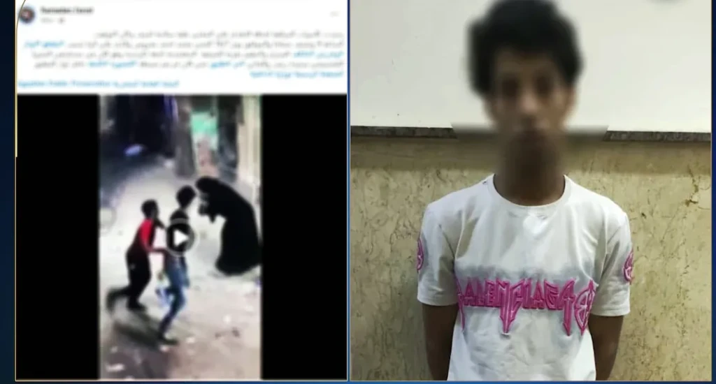 ضبط أحد الأشخاص لتعديه على اخر بسلاح أبيض بالجيزة