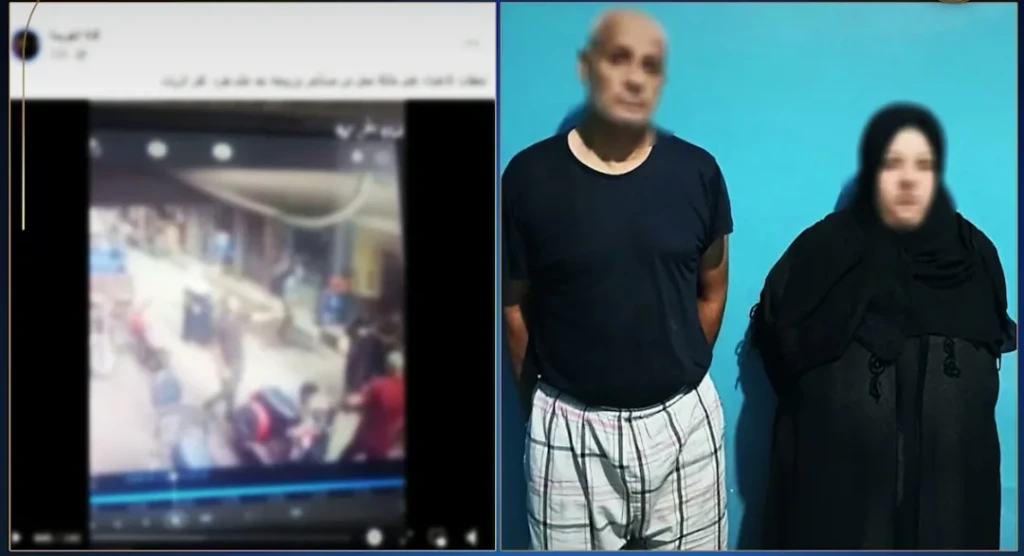 بالصور والفيديو.. الأجهزة الأمنية تلقى القبض على شخص وزوجته لقيامها بالتعدى بالضرب على إحدى السيدات بالغربية