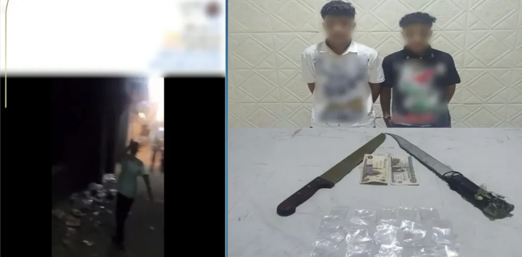 بالصورة والفيديو .. تفاصيل القبض على شخصين لقيامهما بالترويج للمواد المخدرة وحيازة أسلحة بيضاء بالقاهرة