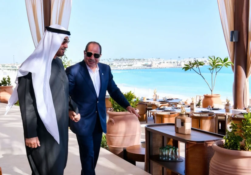 الرئيس السيسي يودع الشيخ محمد بن زايد بعد ختام زيارته للعلمين