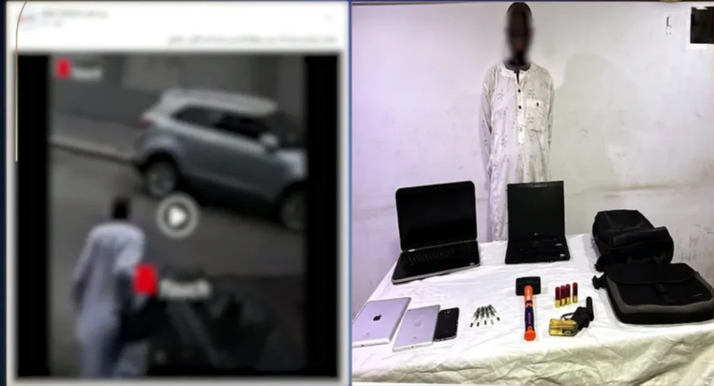 ضبط متهم يحمل جنسية إحدى الدول لقيامه بسرقة حقيبة من داخل سيارة بأكتوبر
