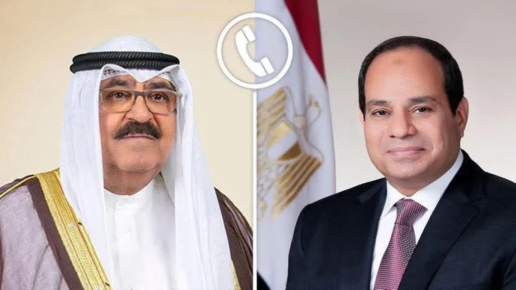 الرئيس السيسي وأمير الكويت يؤكدان تضامنهما الكامل مع قطر ويطالبان بوقف إطلاق النار في غزة