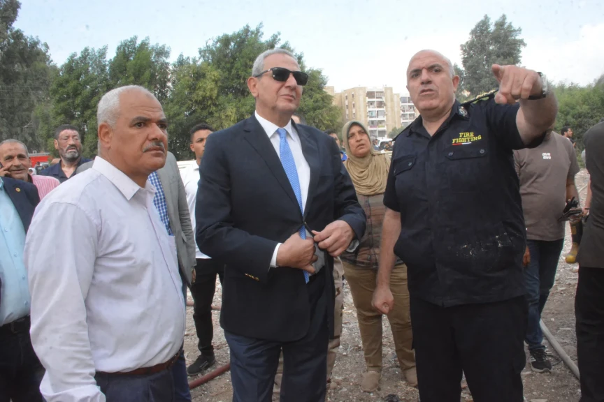 محافظ الغربية ومدير الأمن يتابعان ميدانيًا السيطرة على حريق بمصنع سجاد في سمنود