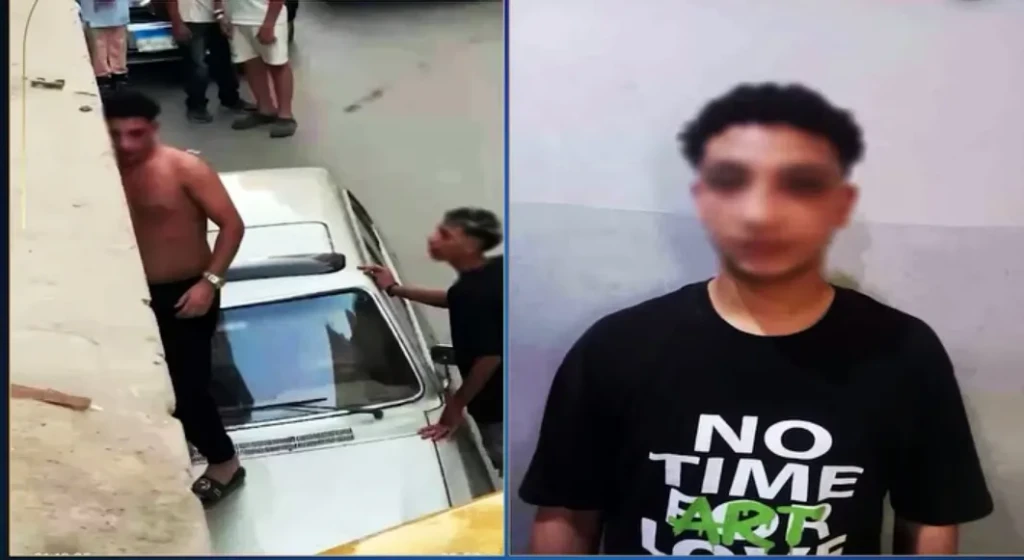 بالصور والفيديو..القبض على شخص تجرد من ملابسه العلوية وقام بالتعدى بالسب على بعض الأشخاص بالغربية