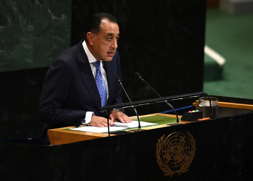 نيابة عن الرئيس السيسي رئيس الوزراء يلقي كلمة مصر في المؤتمر الدولي رفيع المستوى حول ”التسوية السلمية للقضية الفلسطينية وحل الدولتين” بمبنى الأمم المتحدة فى نيويورك
