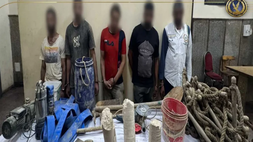 ضبط 5 أشخاص بالقاهرة لقيامهم بالتنقيب غير المشروع بقصد البحث عن الآثار