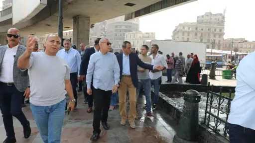 محافظ القاهرة يتفقد محيط ميدان...