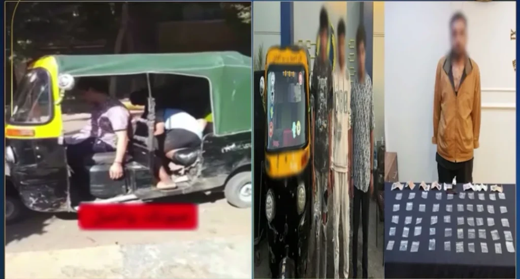 بالفيديو.. أجهزة الأمن تضبط 3 عاطلين يتعاطون المخدرات داخل توك توك