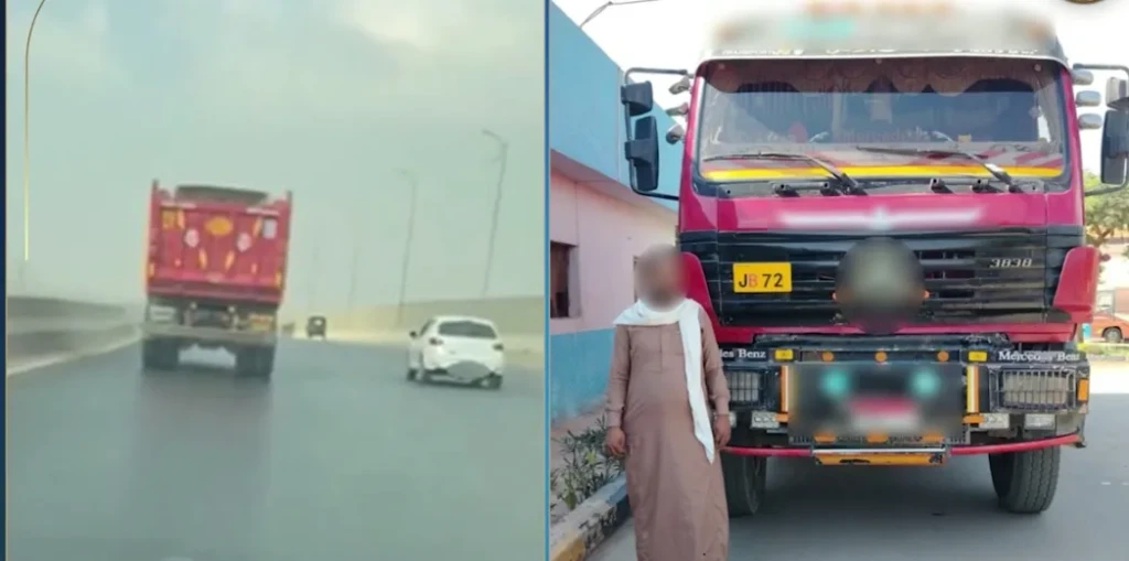 بالفيديو .. سائق السيارة النقل المتهور فى قبضة أجهزة الأمن