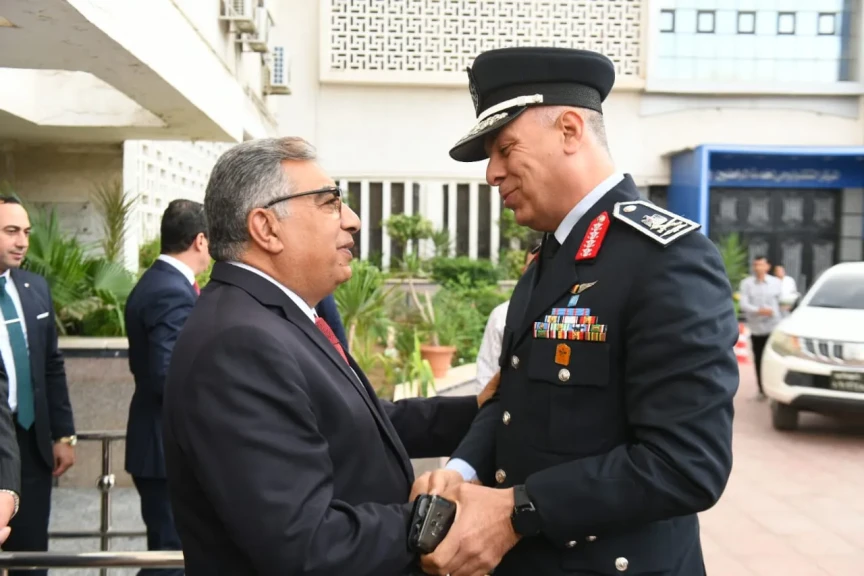محافظ الدقهلية يستقبل قائد المنطقة الشرقية الجوية للمشاركة في احتفال المحافظة وجامعة المنصورة بعيد القوات الجوية الـ52