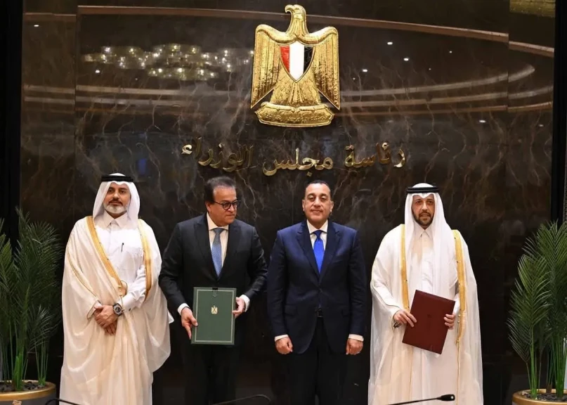 رئيس الوزراء يشهد توقيع مذكرة تفاهم بين مصر و قطر للتعاون في المجال الصحي