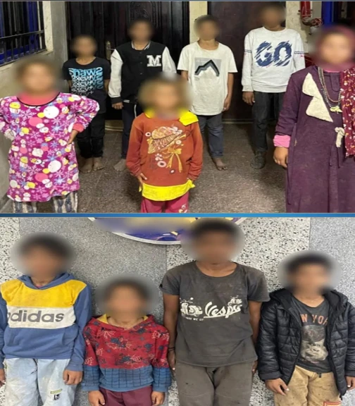 بالصور .. ضبط 14رجل و5 سيدات لقيامهم بإستغلال الأطفال الأحداث فى أعمال التسول بالشوارع والميادين