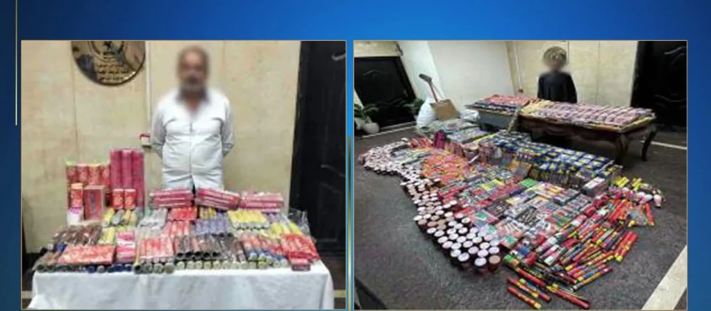 مباحث القاهرة تضبط 1,3مليون قطعة ألعاب نارية مختلفة الأشكال والأحجام بحوزة عاطل