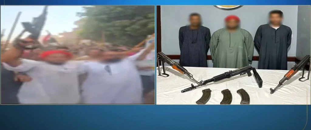 أجهزة الأمن بقنا تضبط 3 من أنصار أحد المرشحين لإنتخابات مجلس النواب لقيامهم بإطلاق أعيرة النارية إبتهاجاً بفوزه