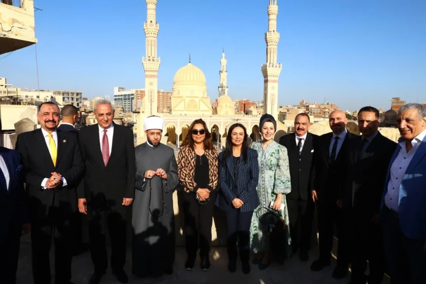 وزراء التنمية المحلية  والتضامن الاجتماعي والأوقاف ومحافظ الغربية يتفقدون أعمال تطوير محيط مسجد السيد البدوي