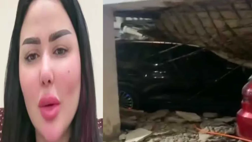 شيماء سعيد ارملة إسماعيل الليثي تعرض فيديو تهشم سيارتها