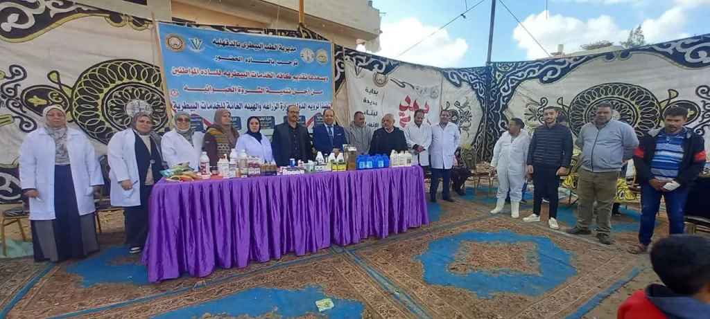 محافظ الدقهلية : علاج وتحصين 3265 رأس ماشية وطيور في قافلة بيطرية بالسنبلاوين