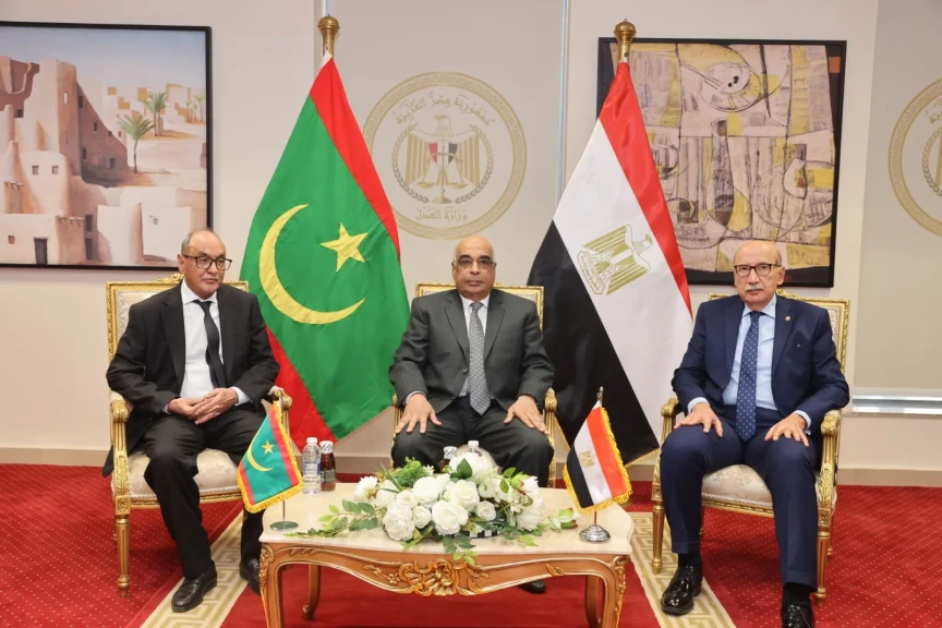 وزير العدل يستقبل رئيس المحكمة العُليا  بالجمهورية الإسلامية الموريتانية