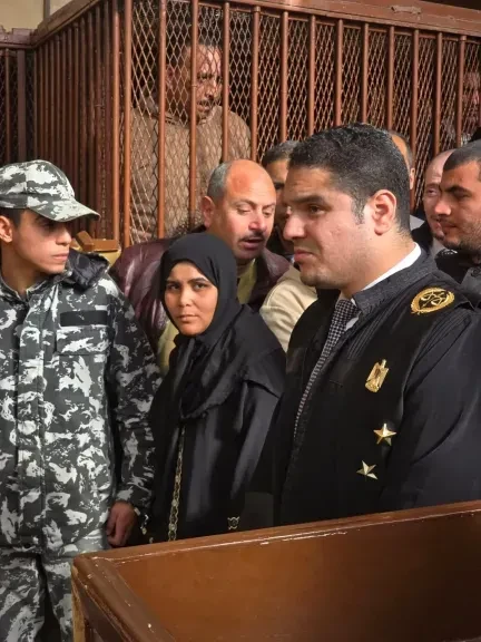 مشاهد من جلسة السابقة للمتهمة بقتل فاطمة عروس بورسعيد